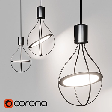 Contemporary Disc Pendant Lamp 3D model image 1 