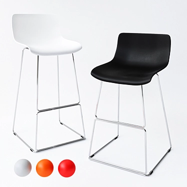 Contemporary "Line" Bar Stool - Durable & Stylish 3D model image 1 