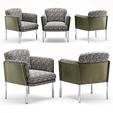 Minotti Shelley Lounge Little Armchair: Danish Design Excellence 3D model image 1 