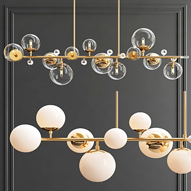 Elegant Troon Chandelier: Illuminate Your Space with Style 3D model image 1 