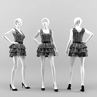 Marvelous Designer Female Mannequin 3D model image 1 