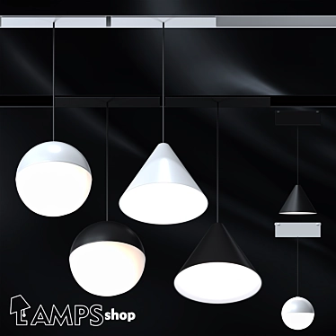 Magnetic Droplight Chandelier: Modern Elegance 3D model image 1 