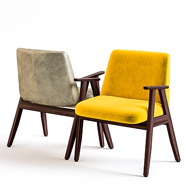 PMP Petrol Lounge Chair 3D model image 1 