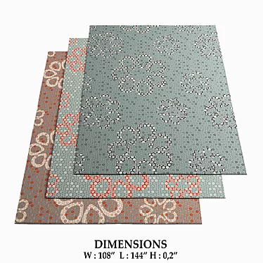Floorfashion Sarape Rugs Collection 3D model image 1 