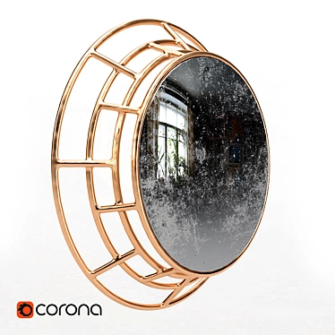 Modern Antique-Style Roma Mirror 3D model image 1 