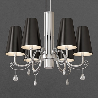 Exquisite Arabian Pearls Chandelier 3D model image 1 