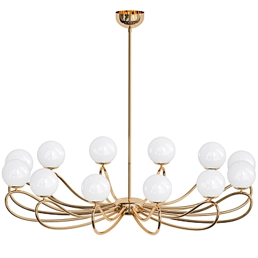 Elegant Papillon Pendant Light 3D model image 1 