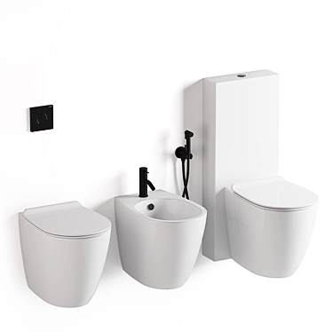 Modern Simas Vignoni Bathroom Set 3D model image 1 