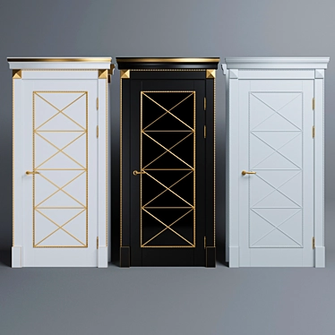Elegant Tiana Interroom Door 3D model image 1 