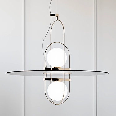 SETAREH - Elegant Blown Glass Pendant 3D model image 1 