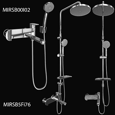 Iddis Mirro Shower System & Bath Mixer 3D model image 1 