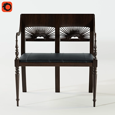 Handcrafted Ethnic Chair 3D model image 1 