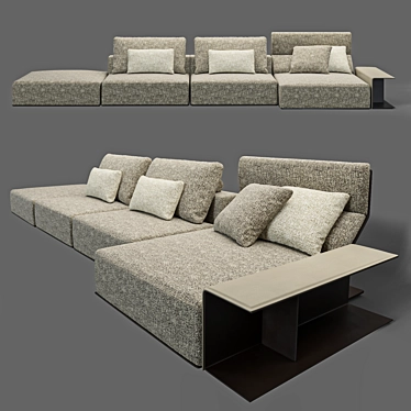 Poliform Westside Sofa: Jean-Marie Massaud Design (2019) 3D model image 1 