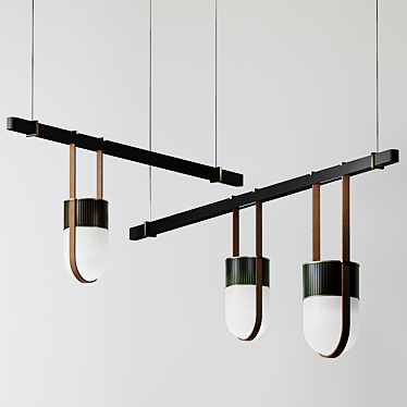 Elegant Xi Pendant Lamp: Poltrona Frau 3D model image 1 