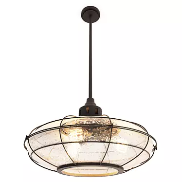 Industrial Grid Pendant Light 3D model image 1 