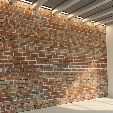 Authentic Brick Wall Textured Material 3D model image 1 