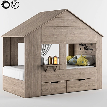 Castle Dreams Kids Bed 3D model image 1 