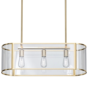 Elegant Trough Chandelier 3D model image 1 