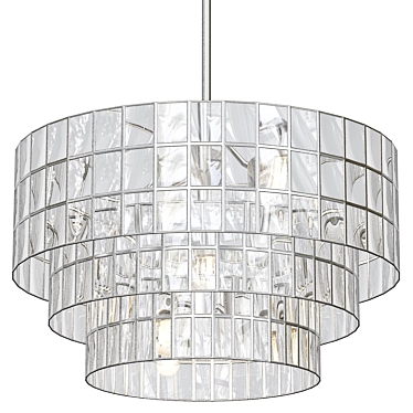 Elegant Capiz Chandelier 3D model image 1 