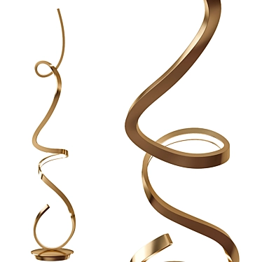Spiral Glow: Sunbotic Table Lamp 3D model image 1 