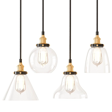 Modern Pendant Light Fixture 3D model image 1 