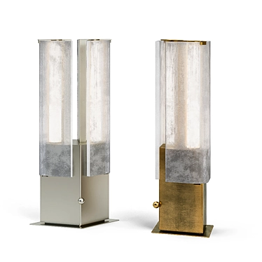 Sophisticated Glass Table Lamp 3D model image 1 