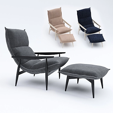 Elegant Tao Armchair 3D model image 1 