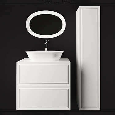 Elegant Laufen Bathroom Set 3D model image 1 