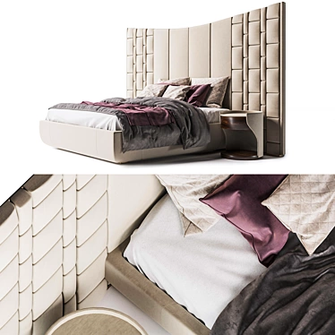 Luxury Jubilee XL Bed Set 3D model image 1 