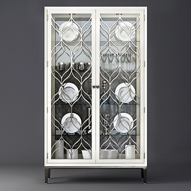 Bernhardt Calista Curio - Stylish Display Cabinet 3D model image 1 