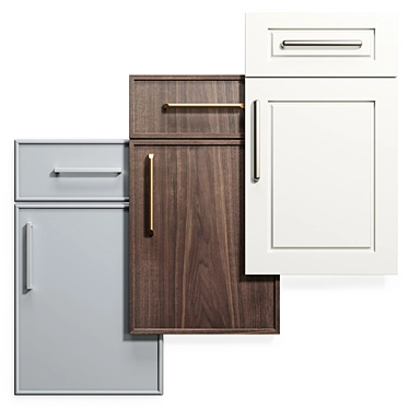 Custom Cabinet Doors Set: Vesta, Millbrook, Belmont 3D model image 1 