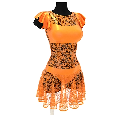 Guipure Latin Bikini Dress 3D model image 1 