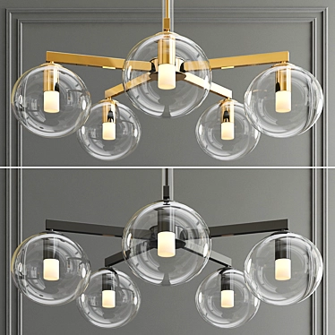 Elegant Courcelette 5-Light Chandelier 3D model image 1 