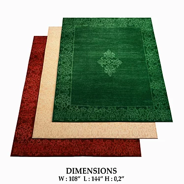 Classic Ferrara Rugs: Timeless Luxury 3D model image 1 
