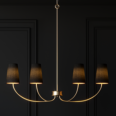 Elegant Lottie Linear Chandelier 3D model image 1 