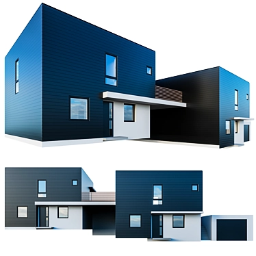 Modern House Design 3DMax 3D model image 1 