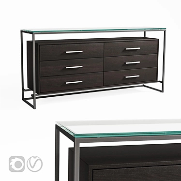 Elegant Eichholtz Durand Dresser Set 3D model image 1 