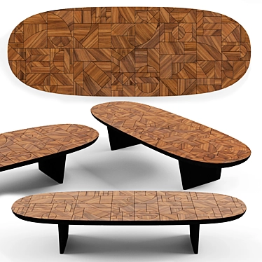 Nativ Patchwork Cocktail Table 3D model image 1 