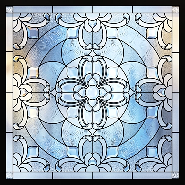 Vibrant Stained Glass Window 3D model image 1 