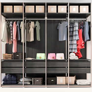 Versatile Wardrobe Organizer 3D model image 1 