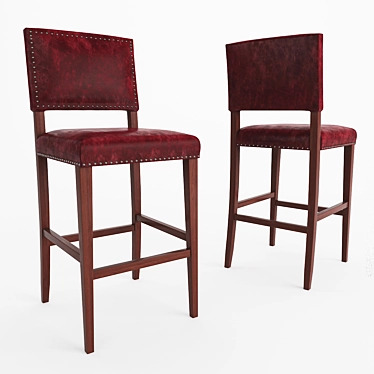 Sleek Copper Bar Stool 3D model image 1 