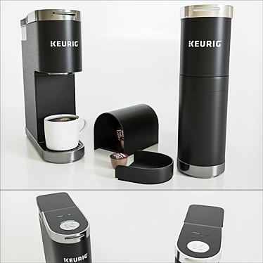 Compact Coffee Maker: Keurig Black Mini+ 3D model image 1 