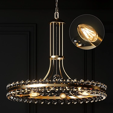 Elegant Clover Chandelier by Crystorama 3D model image 1 