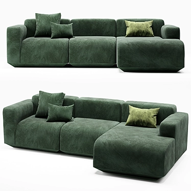 Elegant Develius Sofa by Edward Van Vliet 3D model image 1 
