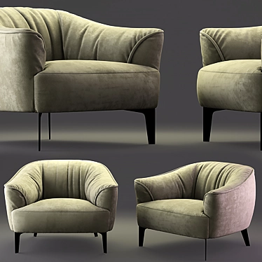 Borzalino SIGMUND Armchair 3D model image 1 