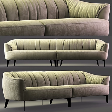 Luxury Sigmund Sofa by Borzalino 3D model image 1 