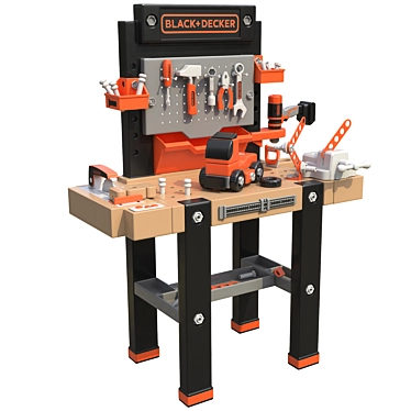 Title: Smoby Black + Decker Tool Set 3D model image 1 