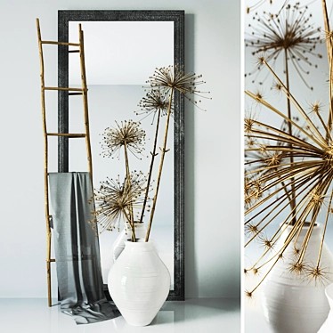 Elegant Decor Set 004 3D model image 1 