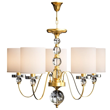 Vintage American Fabric Lamp 3D model image 1 