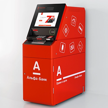 Alpha Bank ATM Terminal 3D model image 1 